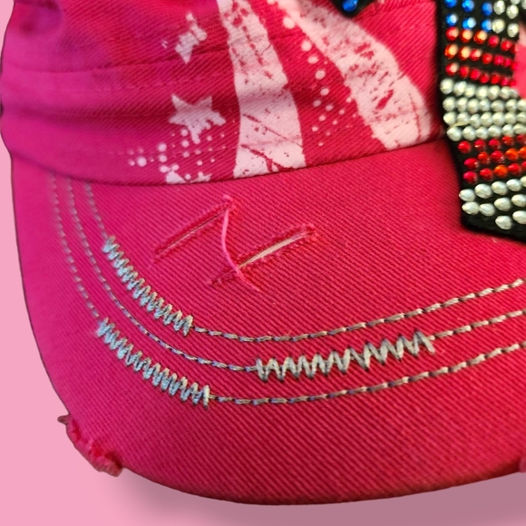 Adult Adjustable Cadet Cap - Blinged Iron Cross - Picture 3 of 9